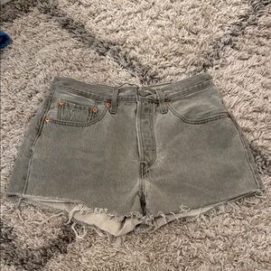 Women’s High Rise Levi’s 501 Green Jean Shorts